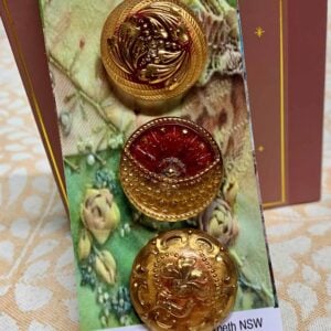 Czech Glass Buttons x 3 (code 421)