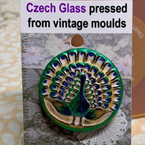Czech Glass Button x 1 (code 451)