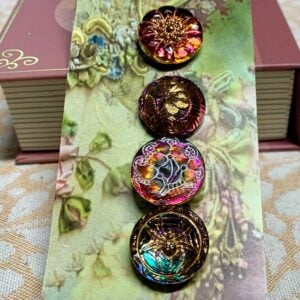 Czech Glass Buttons x 4 (code 455)