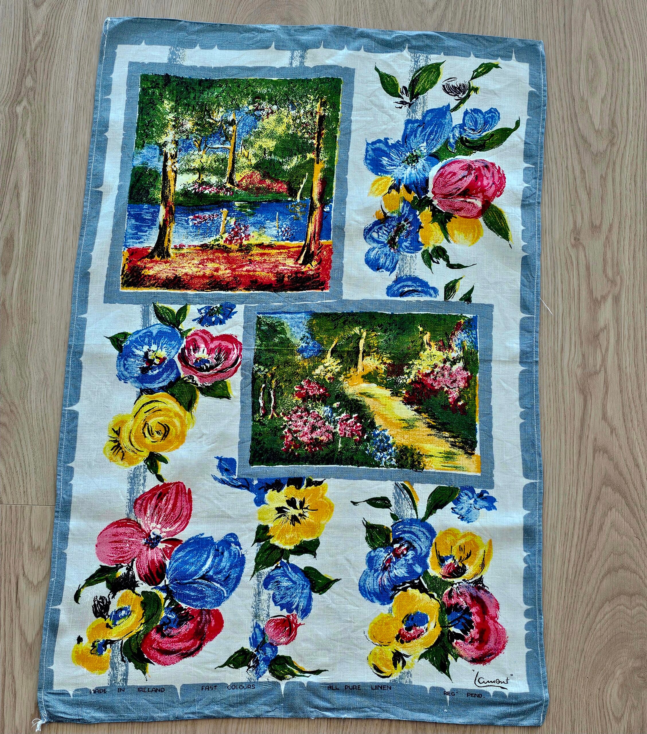 Teatowel - Landscape & Still Life - morpeth antique centre hunter valley region vintage tea towel linen cotton roadtrip towns villages international landscape still life