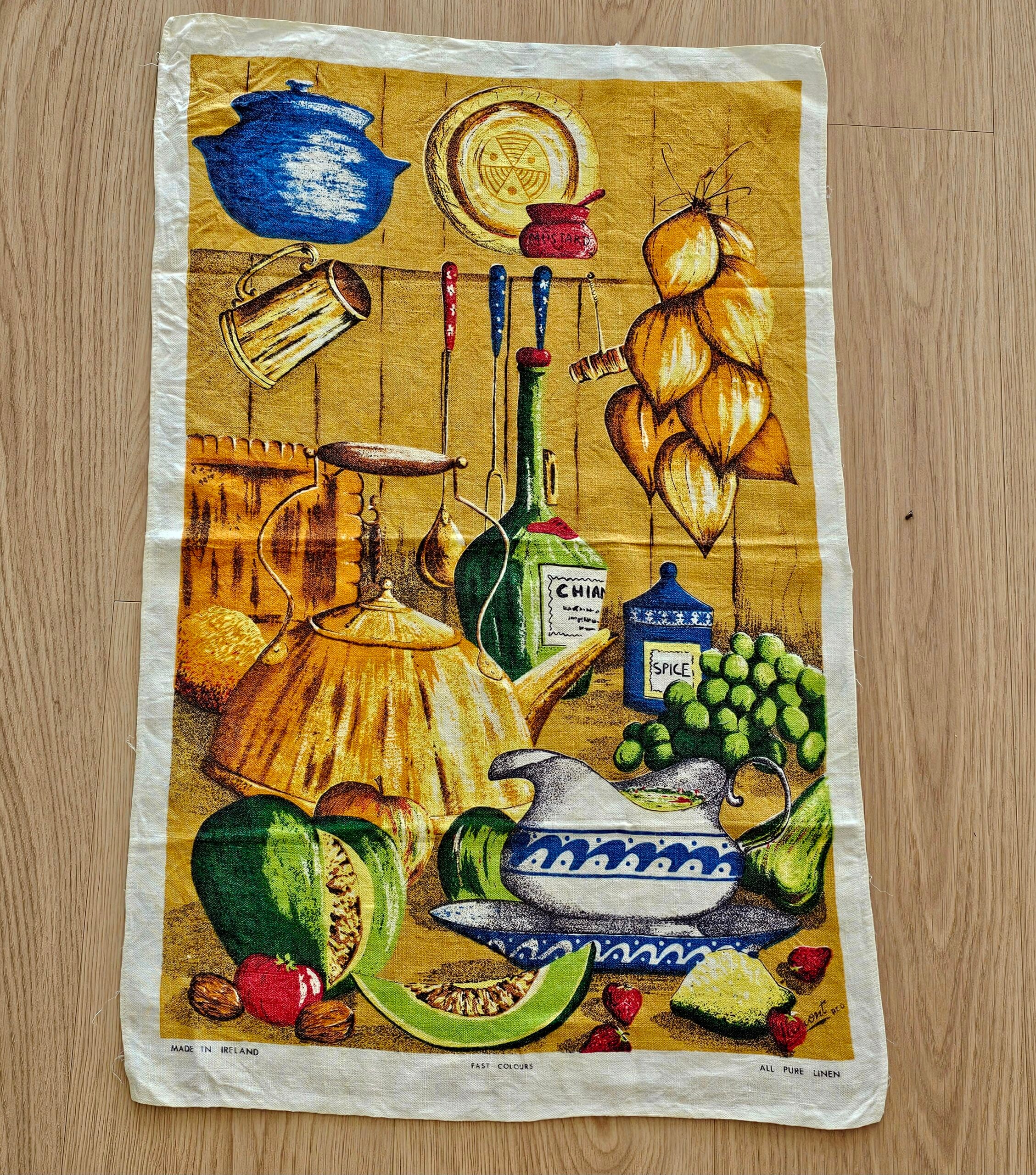 Teatowel - Kitchen Pantry - morpeth antique centre hunter valley region vintage tea towel road trip linen irish ulster weavers cotton international domestic australian kitchen pantry