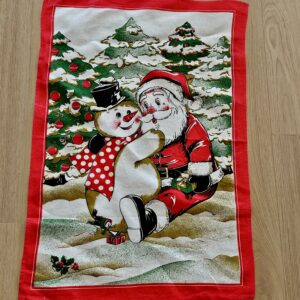 Teatowel – Santa & Snowman