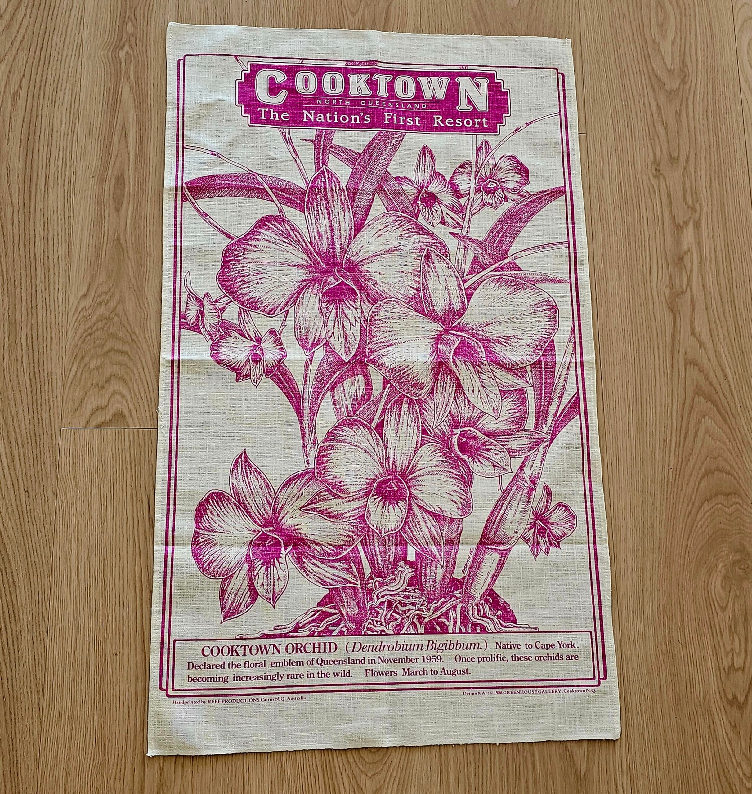 Teatowel - Cooktown, QLD - morpeth antique centre hunter valley region vintage tea towel road trip linen irish ulster weavers cotton international domestic australian cooktown qld