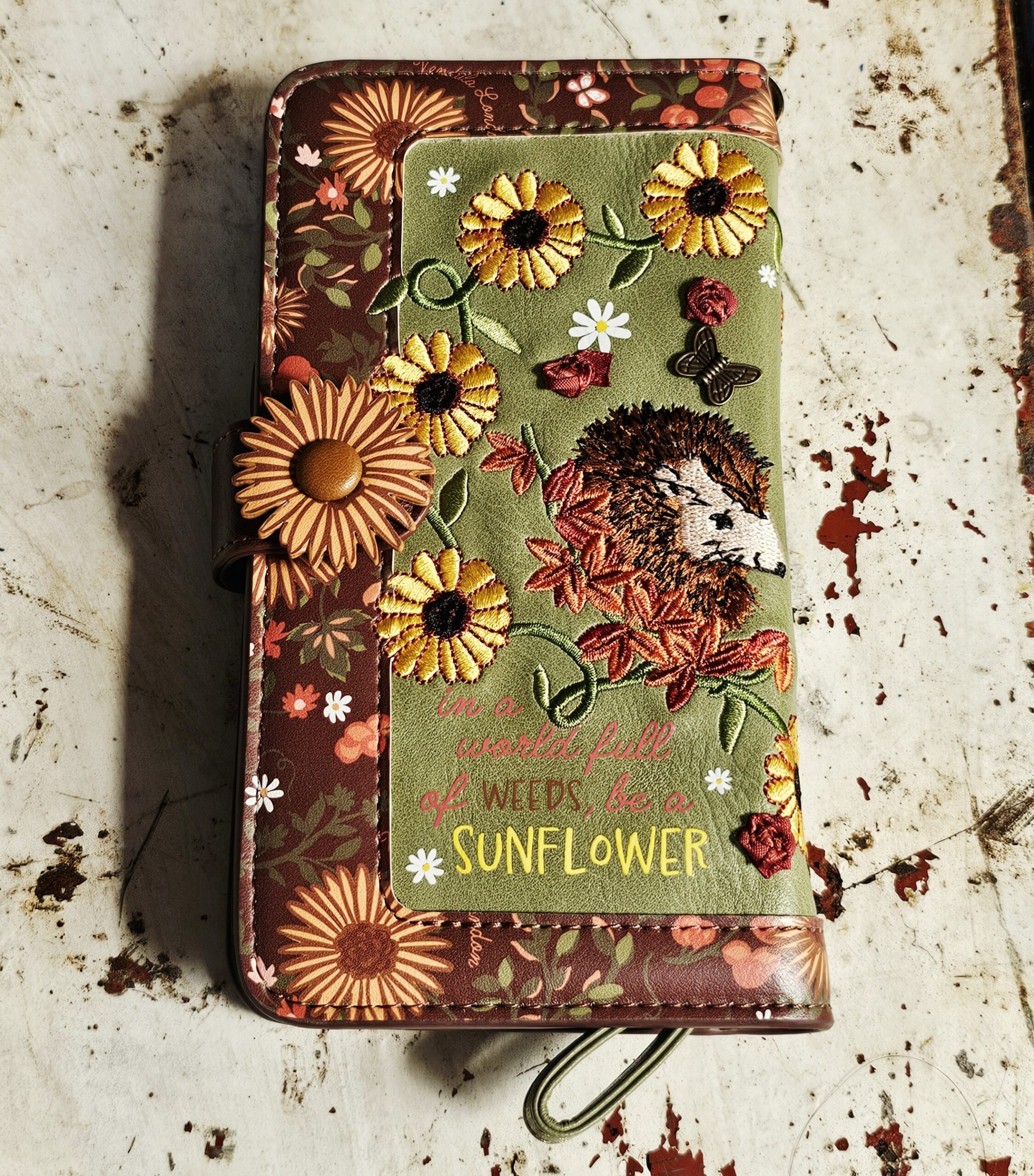 Vendula Flip Phone Case - Flower Shop - morpeth gift gallery vendula london flower shop mini grace grab wallet coin purse flip phone case pouch kate eliza bella alice paige key charm pod case zip around zipper flower shop