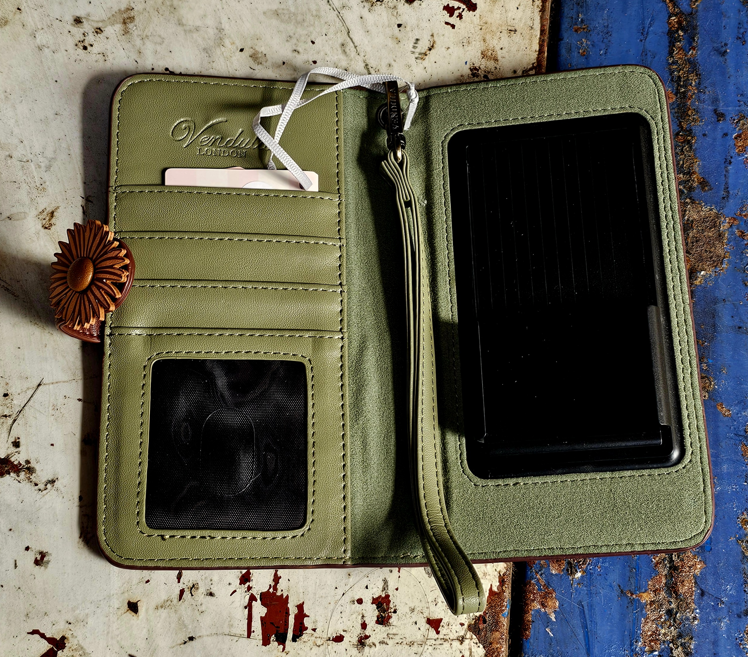 Vendula Flip Phone Case - Flower Shop - morpeth gift gallery vendula london flower shop mini grace grab wallet coin purse flip phone case pouch kate eliza bella alice paige key charm pod case zip around zipper flower shop