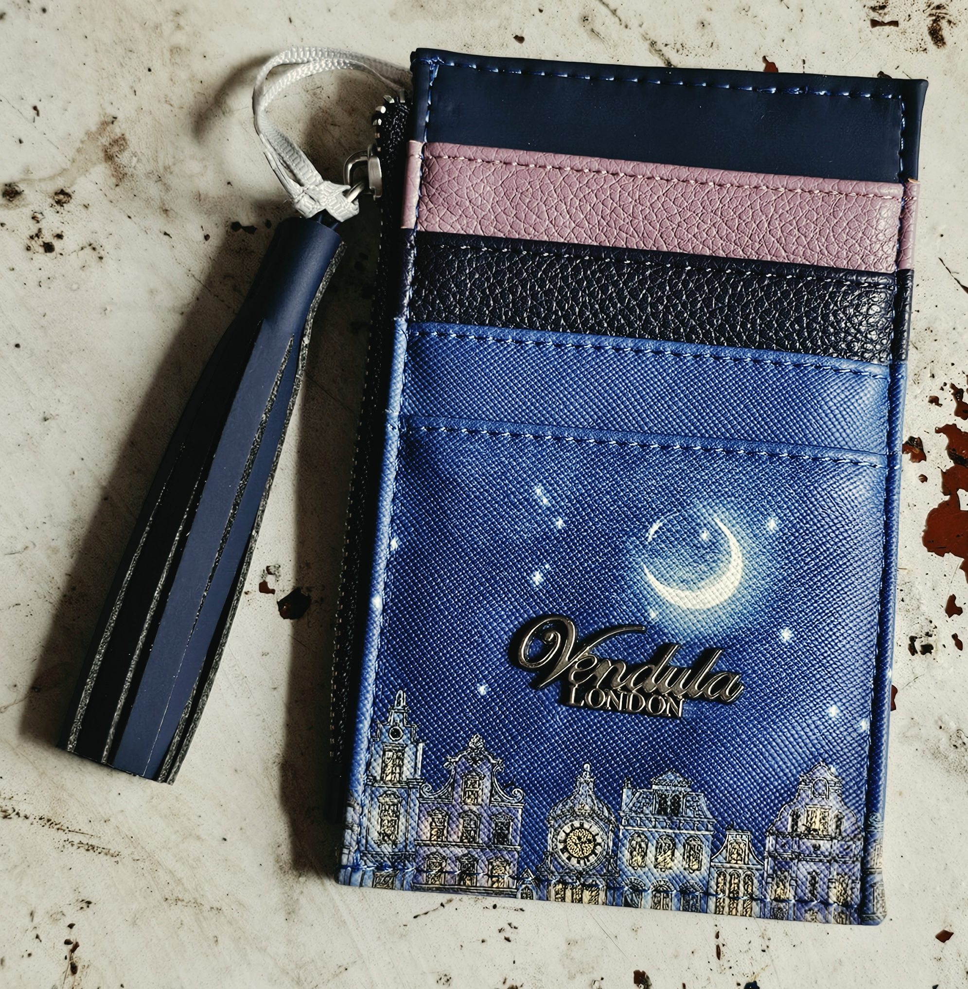 Vendula Coin Card Wallet - Cats in the City - morpeth gift gallery vendula london flower shop mini grace grab wallet coin purse flip phone case pouch kate eliza bella alice paige key charm pod case zip around zipper cats in the city
