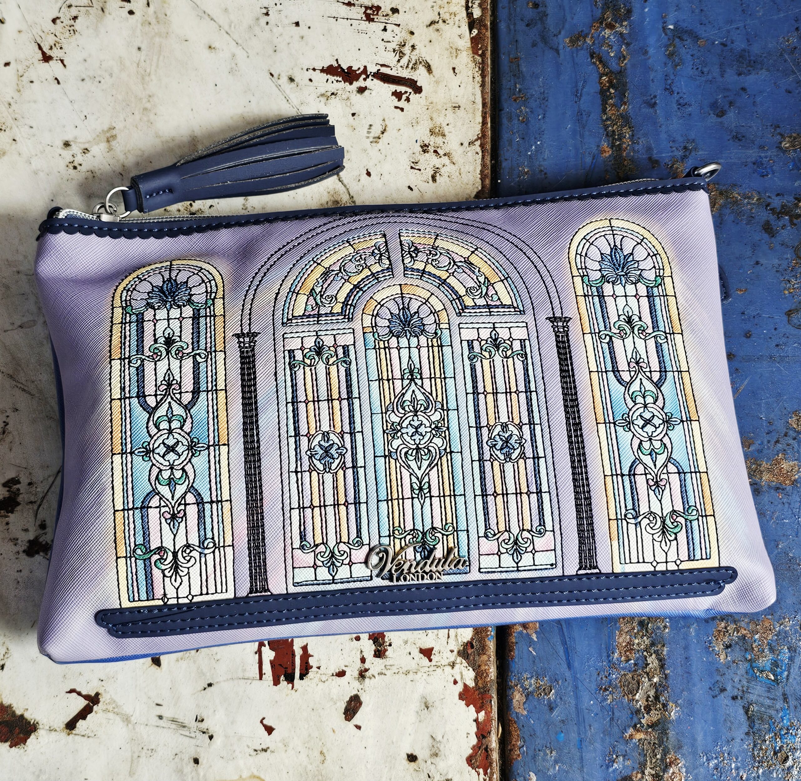 Vendula Kate Pouch Bag - Cats in the City - morpeth gift gallery vendula london flower shop mini grace grab wallet coin purse flip phone case pouch kate eliza bella alice paige key charm pod case zip around zipper cats in the city