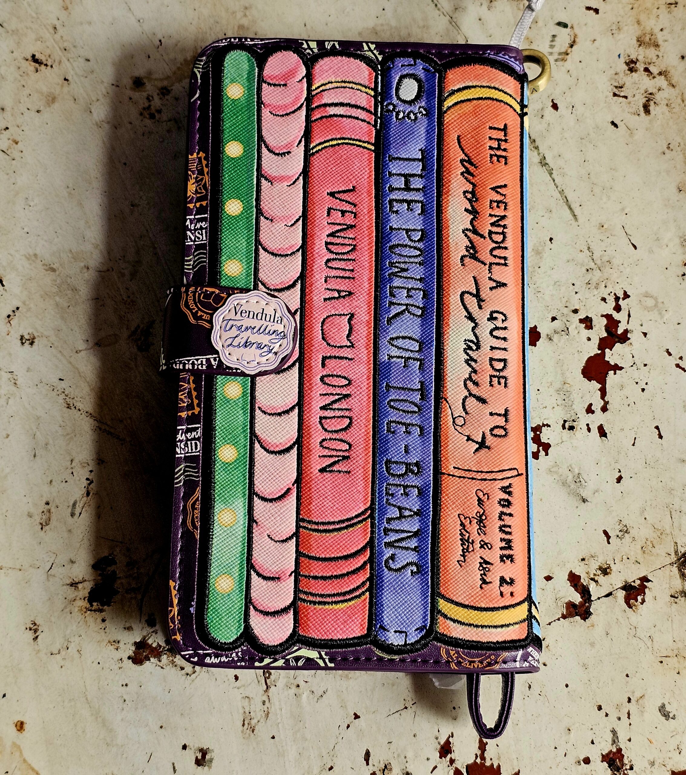 Vendula Flip Phone Case - Library Bookshop - morpeth gift gallery vendula london flower shop mini grace grab wallet coin purse flip phone case pouch kate eliza bella alice paige key charm pod case zip around zipper travelling book shop