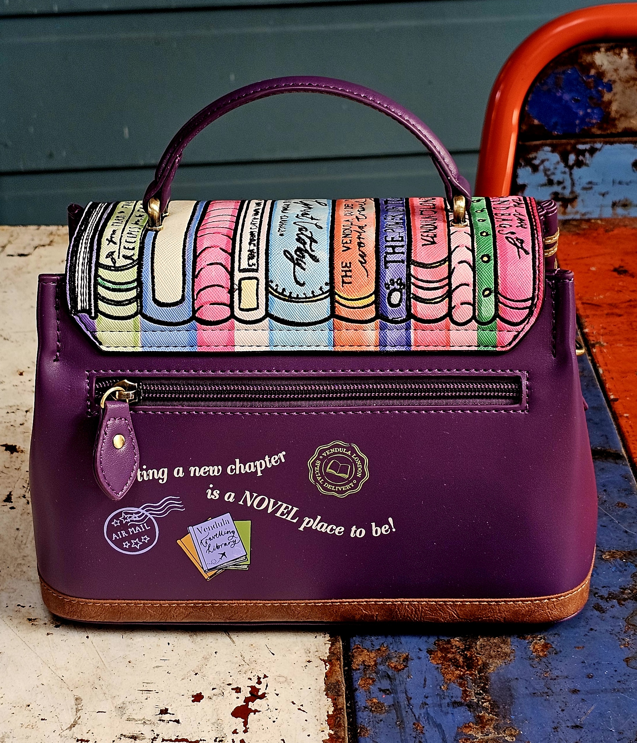 Vendula Mini Grace Bag - Library Bookshop - morpeth gift gallery vendula london flower shop mini grace grab wallet coin purse flip phone case pouch kate eliza bella alice paige key charm pod case zip around zipper travelling book shop
