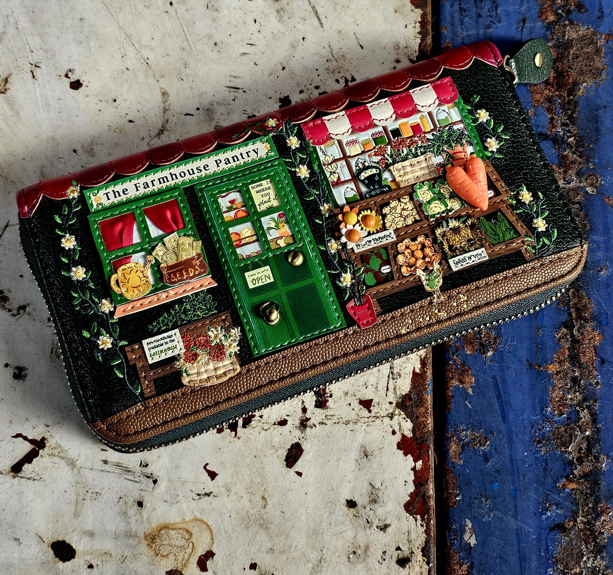 Vendula Zip Around Wallet - Farmhouse Pantry - morpeth gift gallery vendula london flower shop mini grace grab wallet coin purse flip phone case pouch kate eliza bella alice paige key charm pod case zip around zipper farmhouse pantry