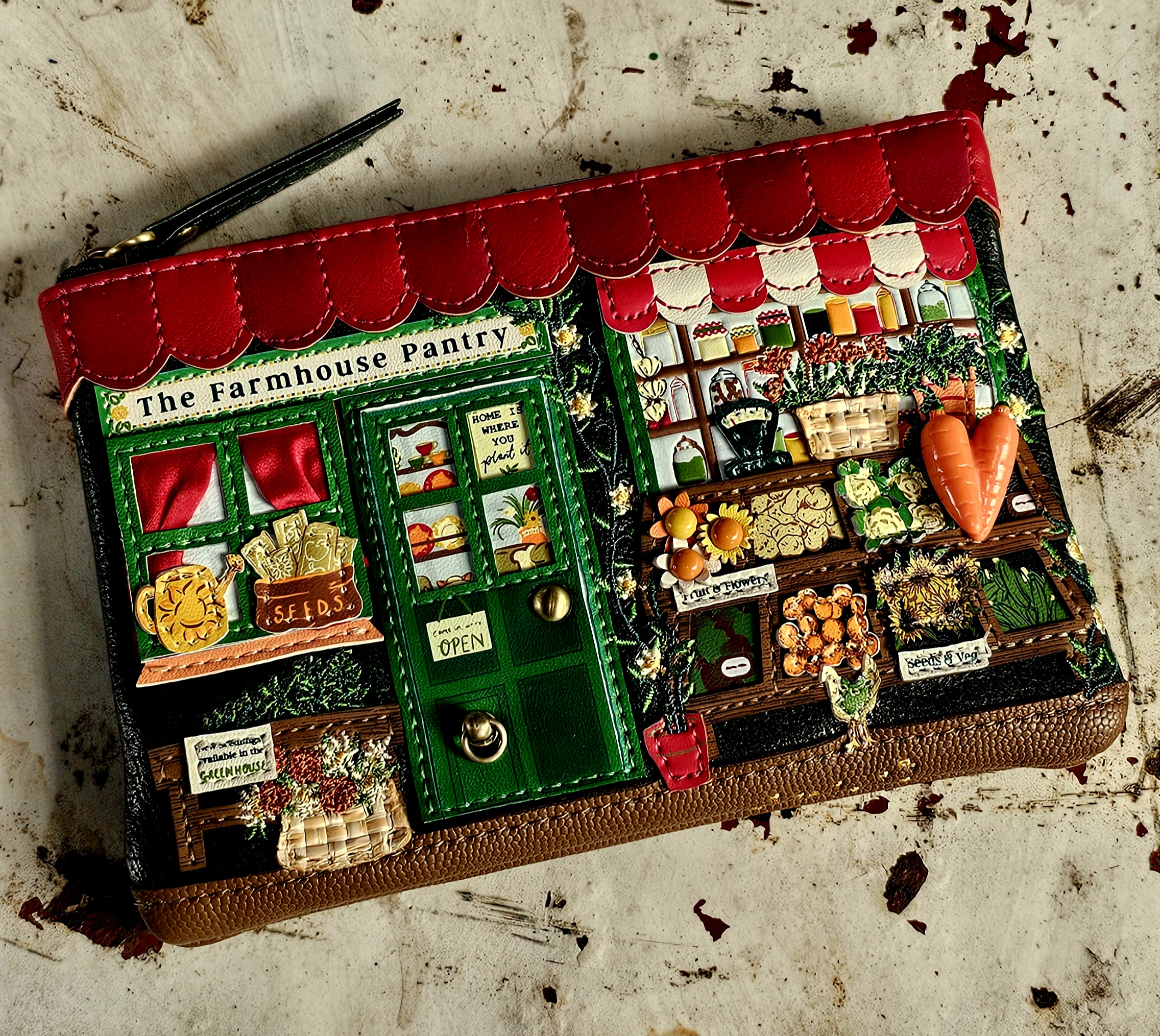 Vendula Zip Coin Wallet - Farmhouse Pantry - morpeth gift gallery vendula london flower shop mini grace grab wallet coin purse flip phone case pouch kate eliza bella alice paige key charm pod case zip around zipper farmhouse pantry
