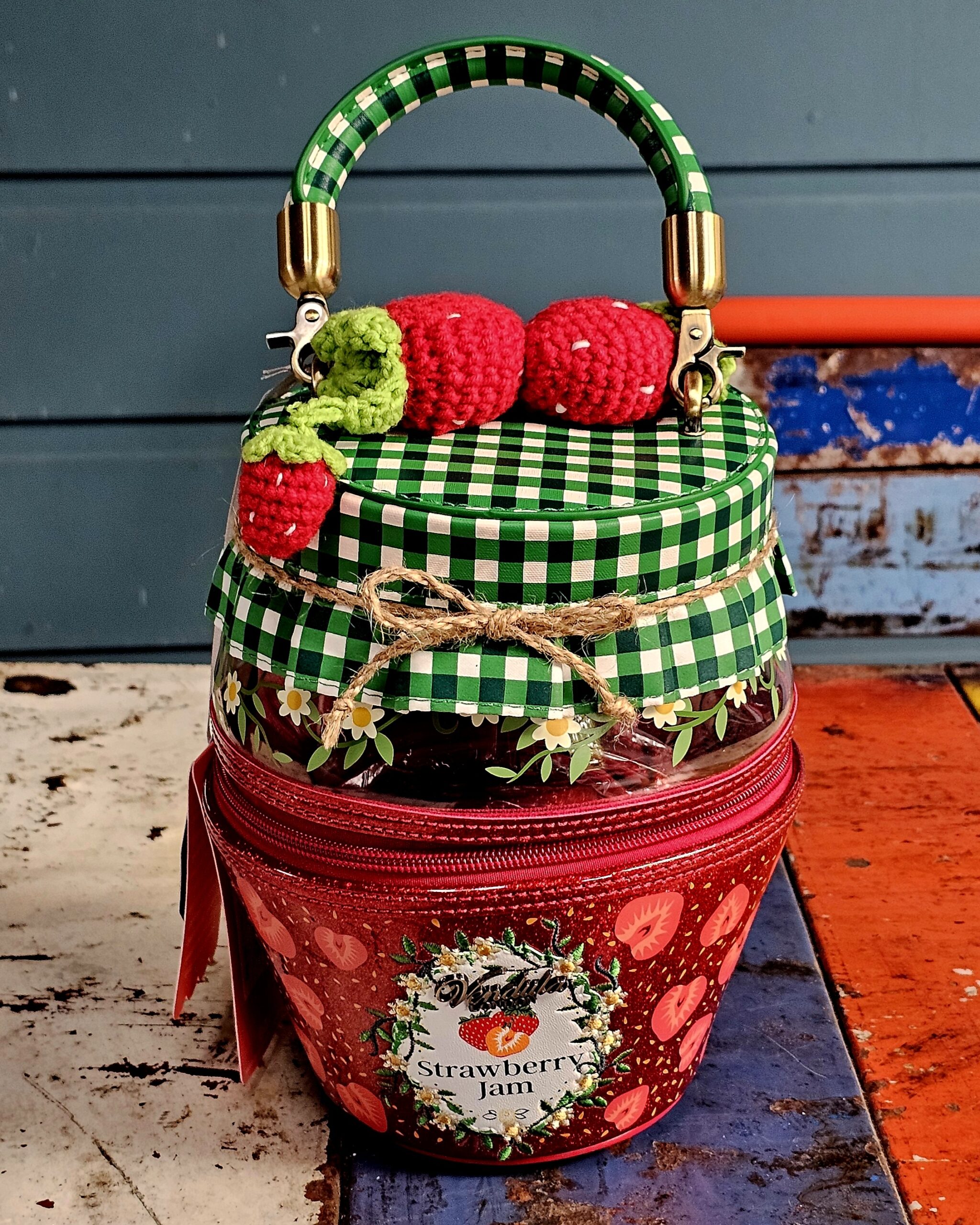 Vendula Strawberry Jam Bag - Farmhouse Pantry - morpeth gift gallery vendula london flower shop mini grace grab wallet coin purse flip phone case pouch kate eliza bella alice paige key charm pod case zip around zipper farmhouse pantry