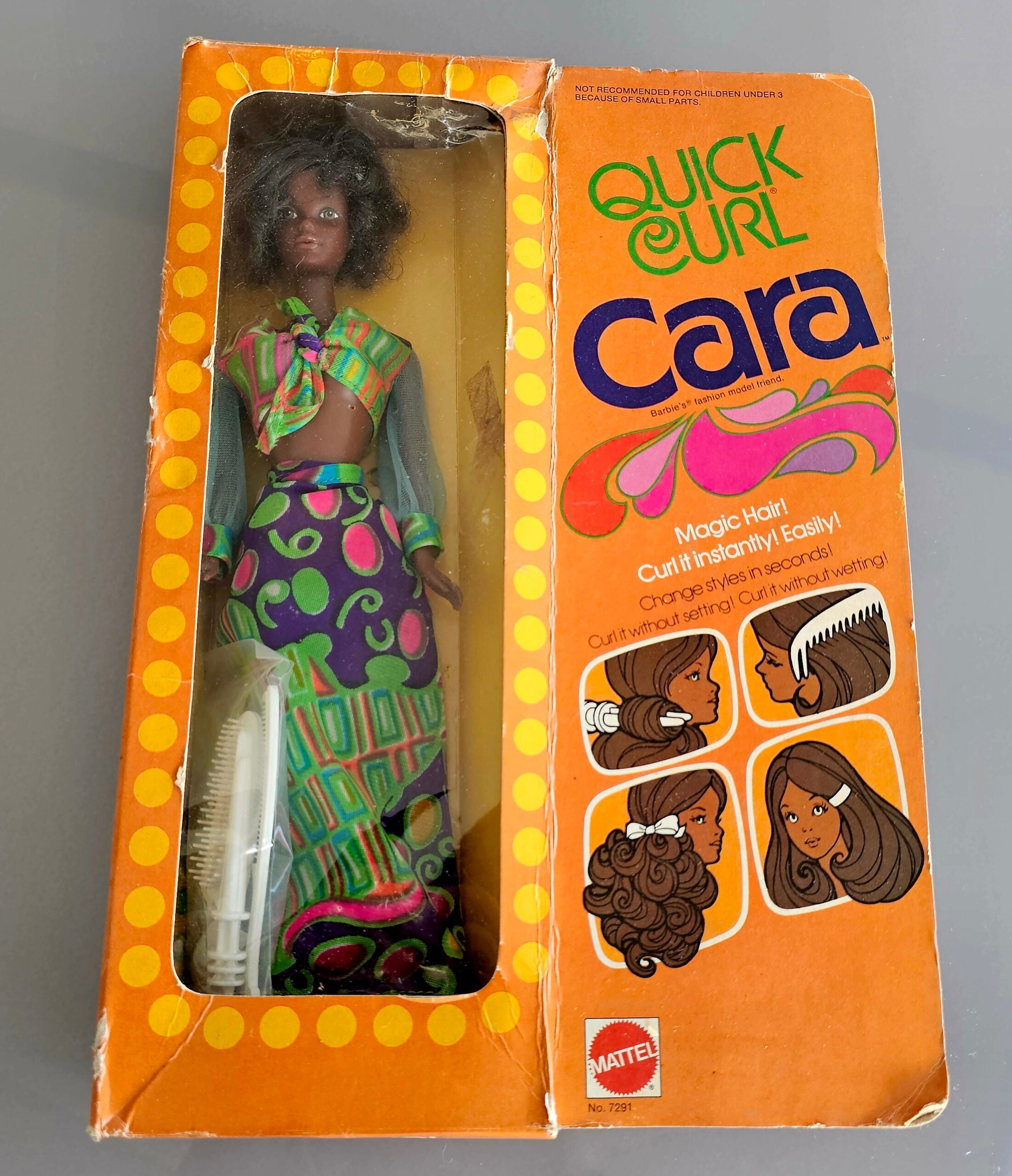 Vintage Doll - Quick Curl Cara - morpeth antique centre hunter valley region barbie doll mattel quick curl cara 1974 hippie retro magic hair style