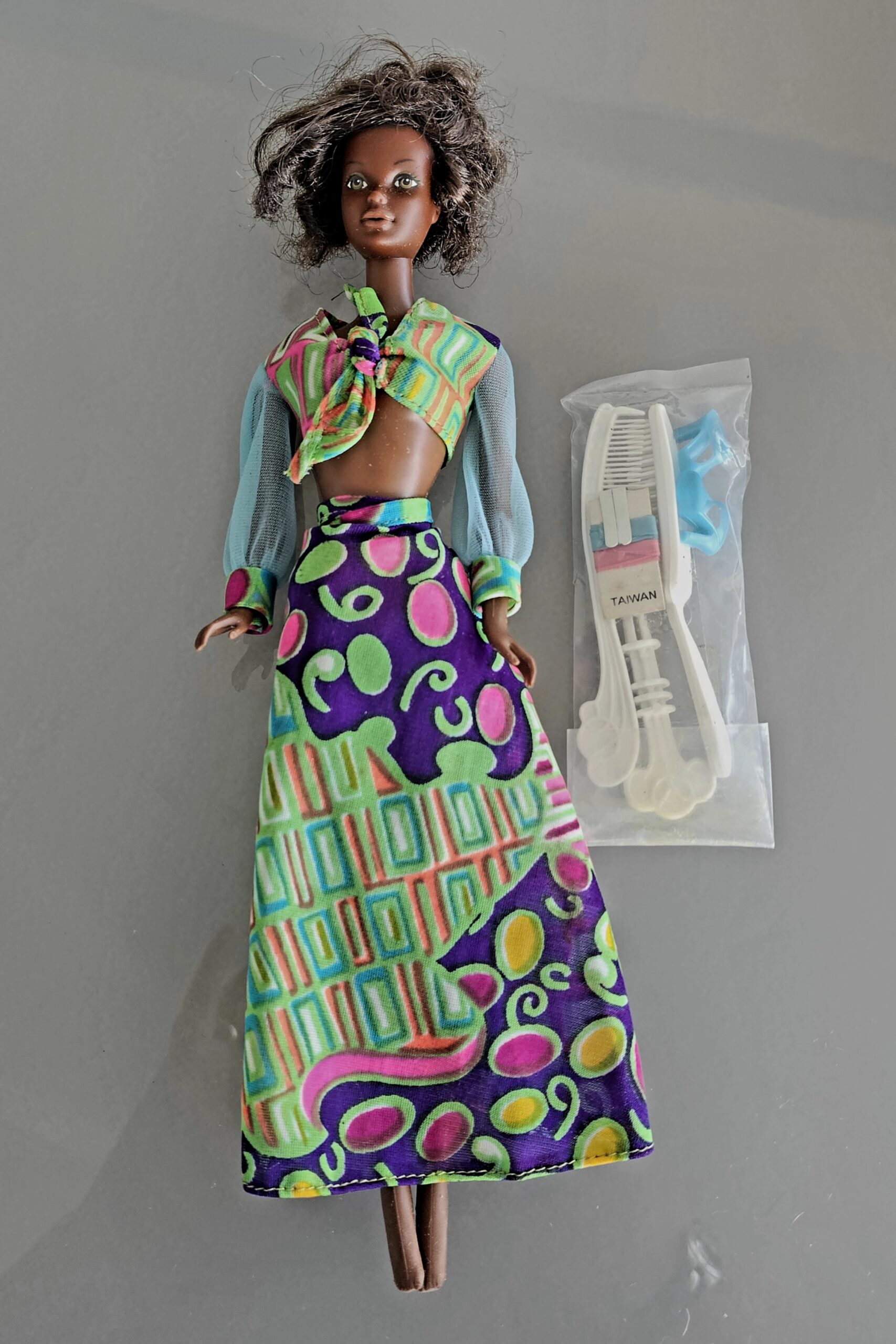 Vintage Doll - Quick Curl Cara - morpeth antique centre hunter valley region barbie doll mattel quick curl cara 1974 hippie retro magic hair style